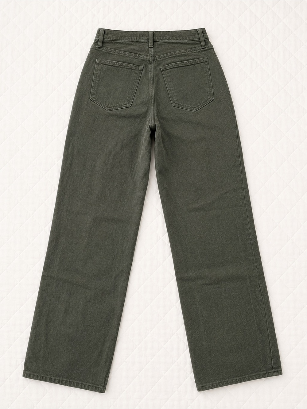 Abercrombie & Fitch Women’s Straight Leg Jeans — Olive Green - Picture 2 of 4
